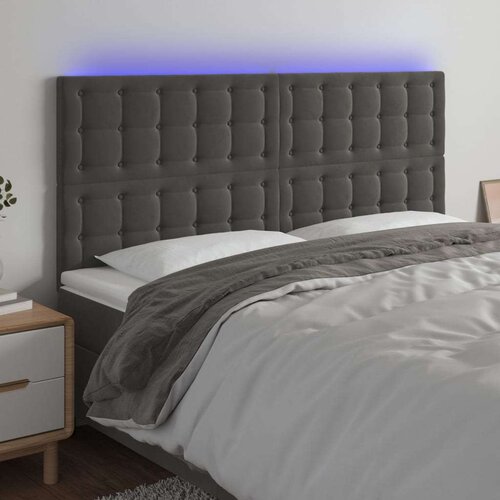  Uzglavlje tamnosivo 180x5x118/128 cm baršunasto Cijene