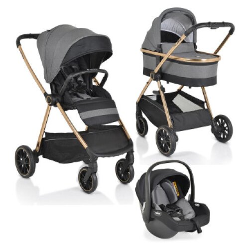 Cangaroo Proizvod sa nedostatkom - OUTLET - kolica za bebe 3 u 1 hydra isize grey ( CAN60210 ) Slike