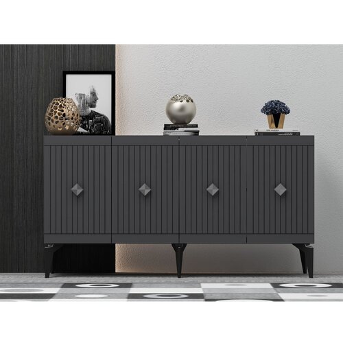 Woody Fashion Midas - Anthracite, Silver AnthraciteSilver Console Slike