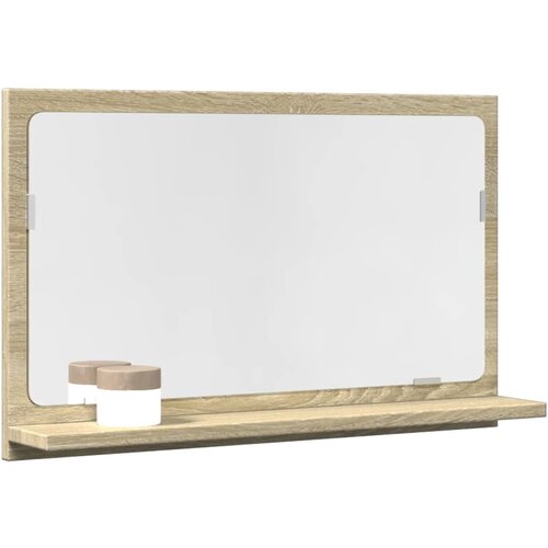 vidaXL Kupaonski ormarić s ogledalom boja hrasta 60x11x37 cm drveni Cijene
