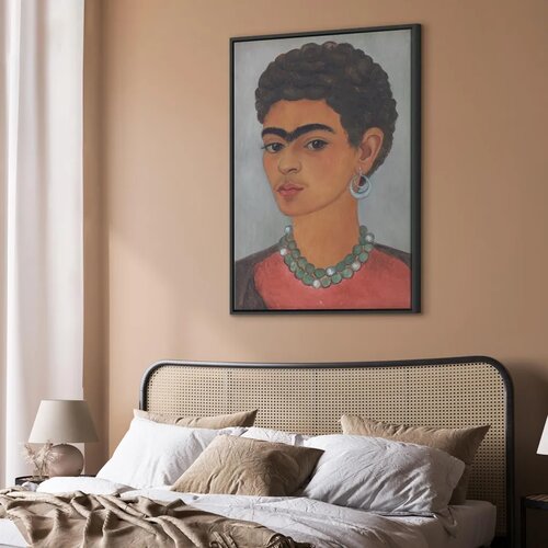  Slika - Frida Kahlo – Self-Portrait with Curly Hair 60x90 U crnom drvenom okviru Cene