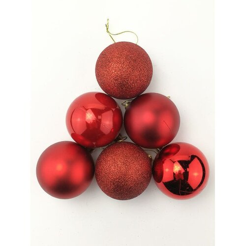 Home deco plastična kuglica/ crvena 8 cm 24 kom Cijene