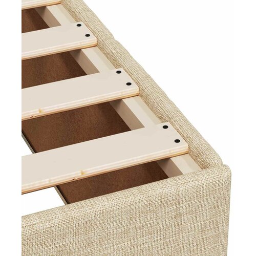  Boxspring krevet s madracem Krem 140 x 190 cm Tkanina - Krem 140 x 190 cm Prošiveno gumbima Cene