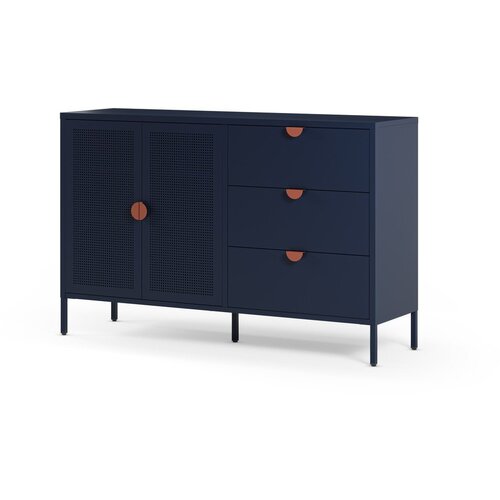 Marckeric Temno modra kovinska komoda 140x90x40 cm Sayla &amp;ndash; Slike