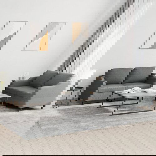 VidaXL 2-dijelni set sofa s jastucima tamnosivi od tkanine Slike