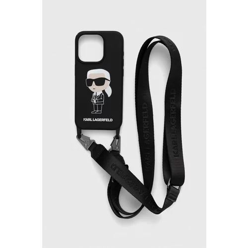 Karl Lagerfeld Etui za telefon iPhone 15 Pro 6.1 črna barva