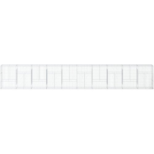  Gabionska ko&amp;scaron;ara s poklopcem 1000x50x150 cm pocinčano željezo Slike