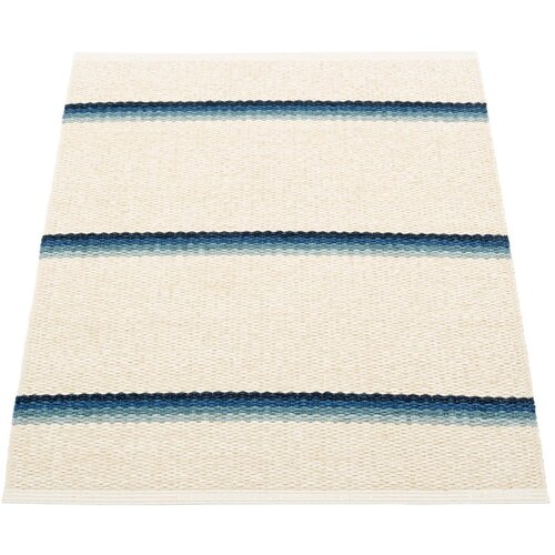 Pappelina Modra/kremno bela notranja in zunanja preproga 70x90 cm Olle Blue Vanilla &amp;ndash; Slike