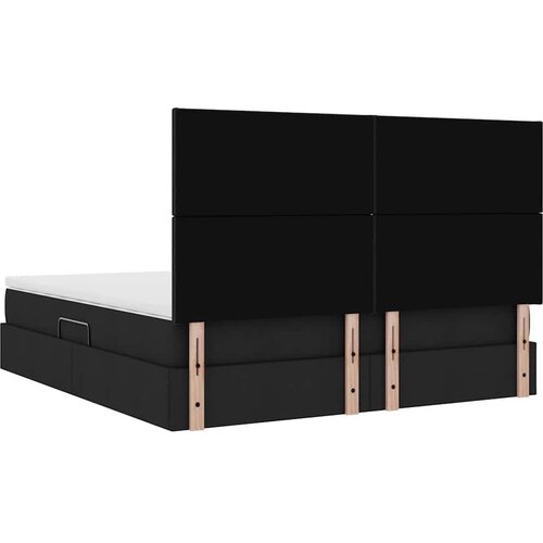  Krevet s madracem i skladi&amp;scaron;tem Crna 180 x 200 cm Poliester Slike