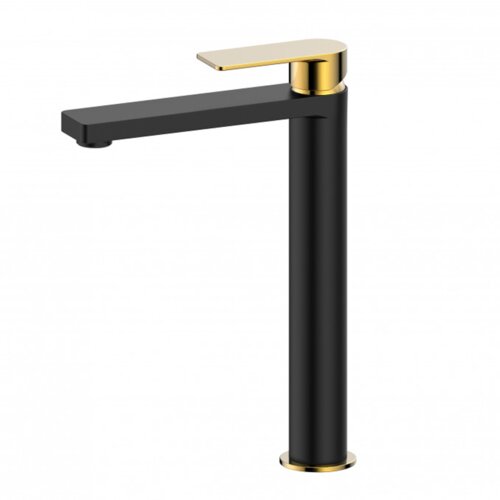 Copen nook baterija za lavabo visoka mrt crna / brušeno zlato C-01-101MB/BTG Slike