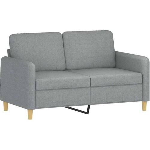  2-dijelni set sofa s jastucima svjetlosivi od tkanine Slike