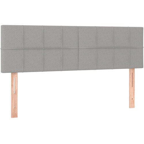 Maison Chic Posteljno vzglavje - Vzglavna omarica 2 kosa svetlo sivo 72x5x78/88 cm blago, (22078324) Cene