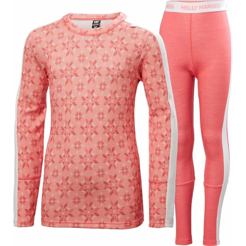 Helly Hansen Juniors Graphic Lifa Merino Base Layer Set Sunset Pink 164/14 Termo spodnje perilo