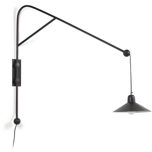 Kave Home Črna stenska svetilka &amp;oslash; 30 cm Eleazar &amp;ndash; Slike