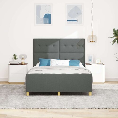  Krevet od tamno sive tkanine 160x200 cm Slike