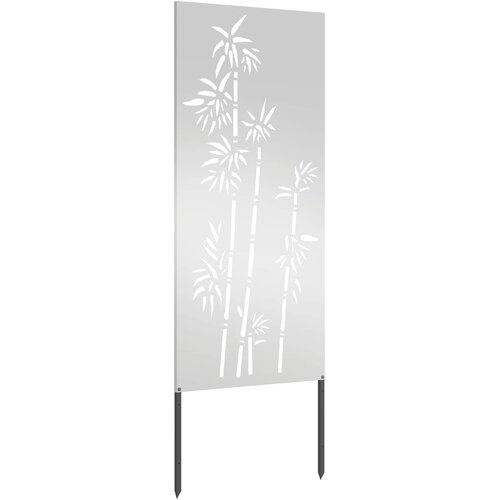  Privatnost u vrtu Cvjetni Srebrno 50 x 140 cm Pocinčani čelik Slike