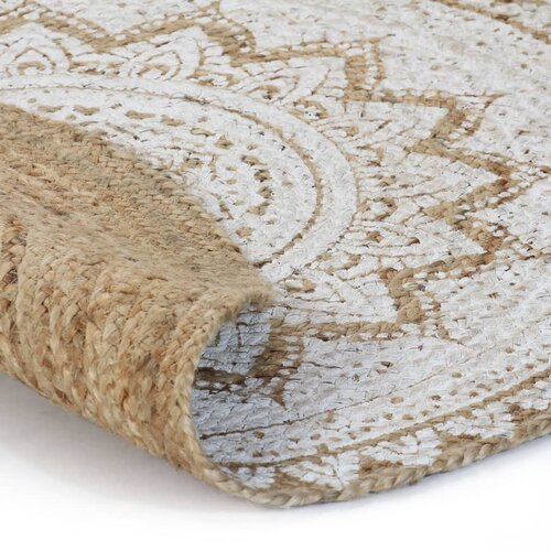 Maison Chic Preproga, Rug iz pletene jute potiskana 180 cm okrogla, (22121304) Cene