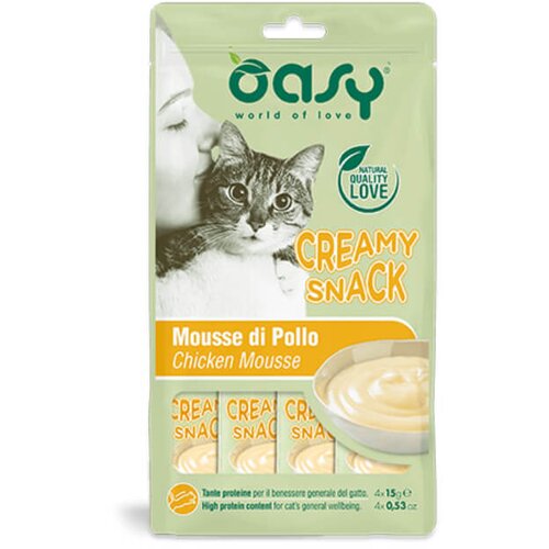 Oasy Cat Creamy Snack kremasti posladek, pi&scaron;čanec - 4 x 15 g Cene