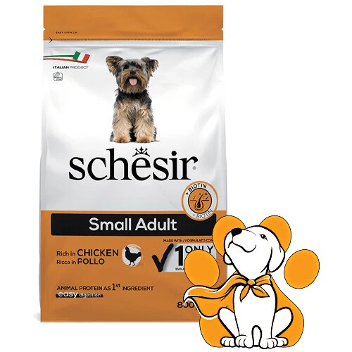 Schesir Small Dog, Chicken 800g, Suva Hrana Za Odrasle Pse Malih Rasa Slike