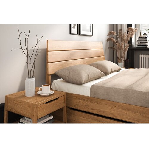 The Beds Zakonska postelja iz masivnega hrasta 200x200 cm v naravni barvi Twig &amp;ndash; Slike