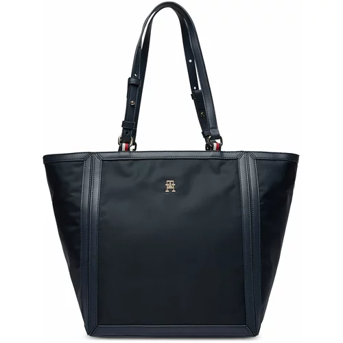 Tommy Hilfiger Ročna torba Th Essential S Tote AW0AW15717 Space Blue DW6