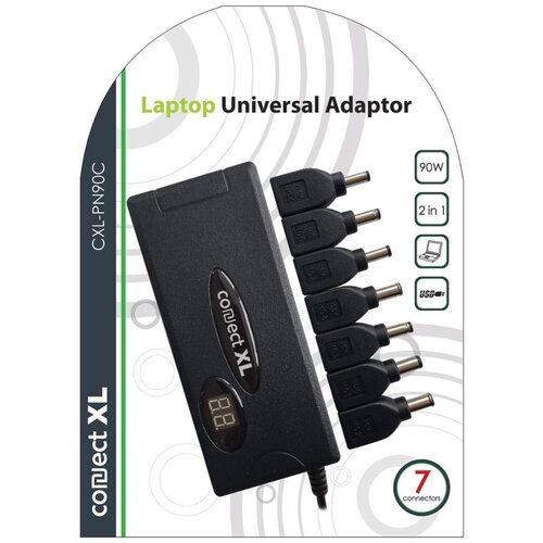 Connect Xl Adapter za laptop,univerzalni, 90W, 2u1 AC+Auto, LCD display – CXL-PN90C Cijene