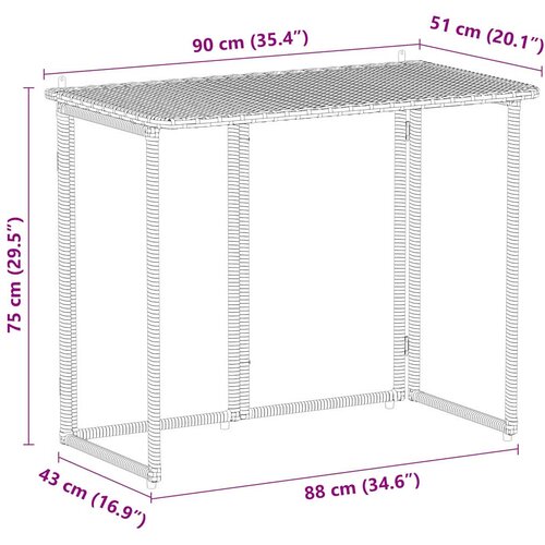  Sklopivi vrtni stol bež 90x51x75 cm poliratan Slike