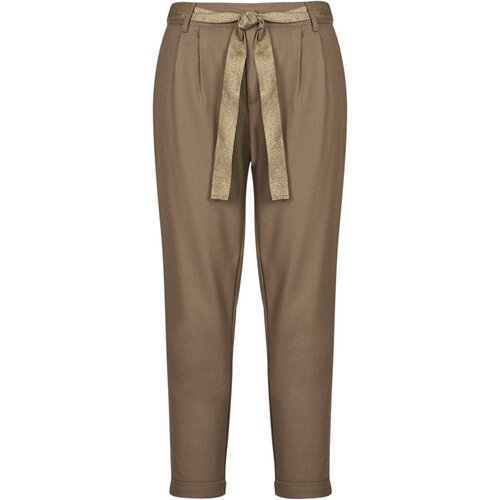 Only ONLRITA LOOSE CHECK LYREX BELT PANT TLR Smeđa Slike