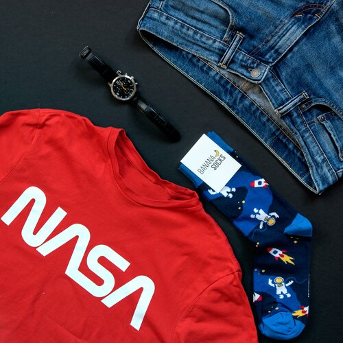 Banana Socks Unisex's Socks Classic Space Man Cene
