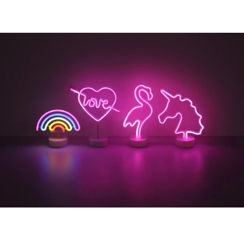 Globo 28064 - LED neonska dekoracija za sto FLAMINGO LED/2W/3xAA flamingo Slike