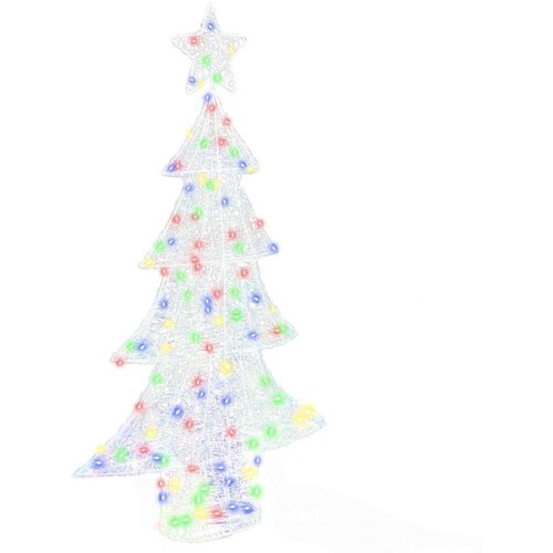 vidaXL Božično drevo med 160 LED večbarvno 150 cm Akril Cene