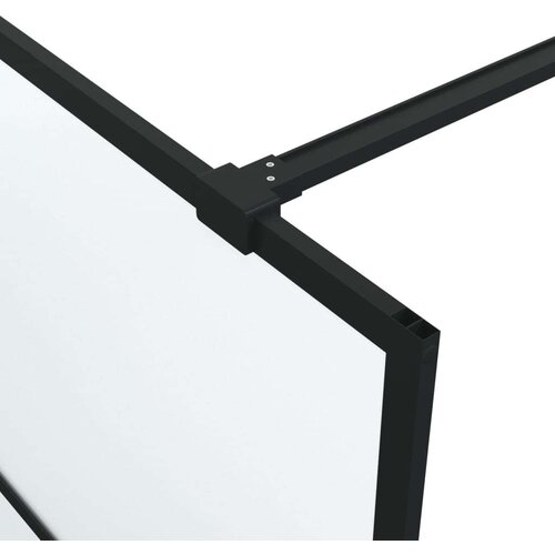 VidaXL Pregrada za tu&amp;scaron; crna 90 x 195 cm s mutnim staklom ESG Slike
