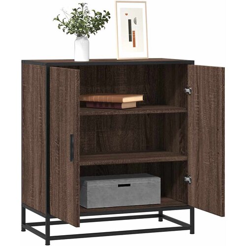 VidaXL Komoda boja hrasta 68x35x76 cm konstruirano drvo i metal Slike