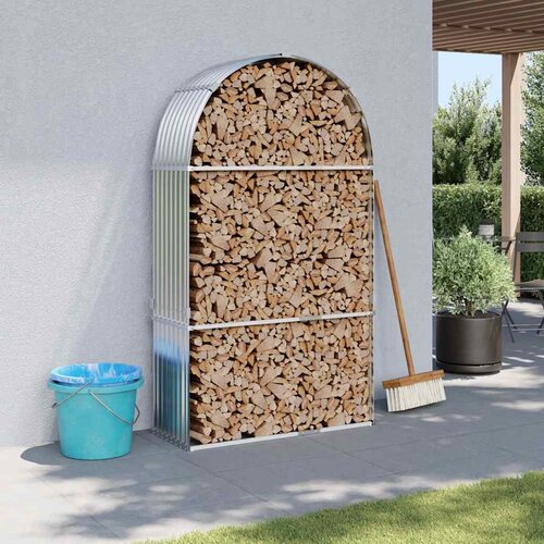  Držač za cjepanice srebrni 120x45x210 cm od pocinčanog čelika Cene