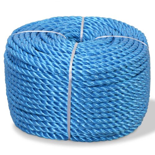 VidaXL Uvijeno uže od polipropilena 12 mm 250 m plavo Slike