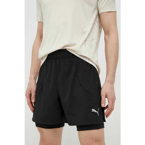 Puma Kratke hlače za trčanje boja: crna