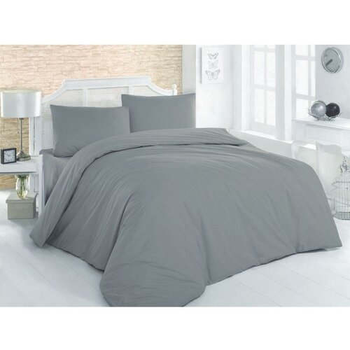  Tamno Siva Ranforce Posteljina za Jednu Osobu Slike