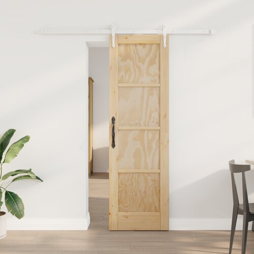 vidaXL Drsna vrata s kompletom opreme 61x198.5 cm iz trdega borovega lesa, Notranja vrata "ORKDAL" 61x198.5 cm iz trdega borovega lesa Cene