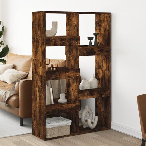 vidaXL Pregrada za prostor dimljen hrast 100x33x155,5 cm inž. les Cene