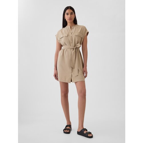 GAP Linen Mini Dress Utility - Women Slike