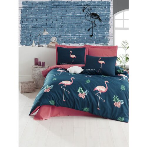 Big Filamin - Dark Blue Dark BluePinkGreen Super King Quilt Cover Set (EU) (IT) Cene