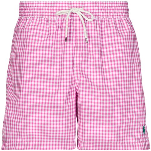 Polo Ralph Lauren Kopalke / Kopalne hlače MAILLOT DE BAIN A CARREAUX EN POLYESTER Rožnata Slike