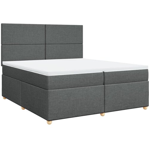 Maison Chic Box spring postelja - Vzmetna postelja z vzmetnico temno siva 200x200 cm blago SL17930, (21894530) Cene