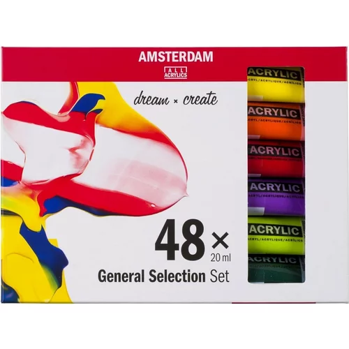 Amsterdam Komplet akrilnih barv 48x20 ml