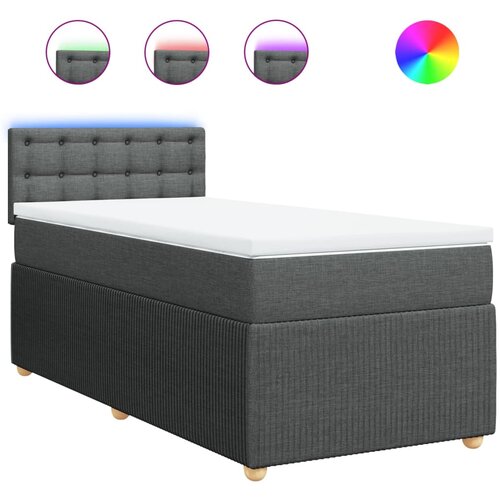 Maison Chic Box spring postelja - Vzmetna postelja z vzmetnico temno siva 90x200 cm blago SL23084, (21892122) Cene