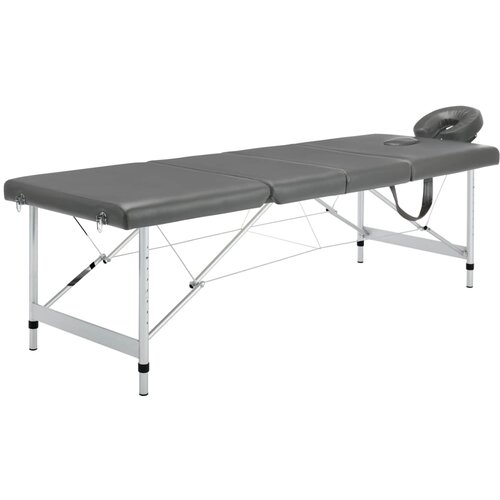  Masažni stol s 4 zone i aluminijskim okvirom antracit 186x68 cm Slike