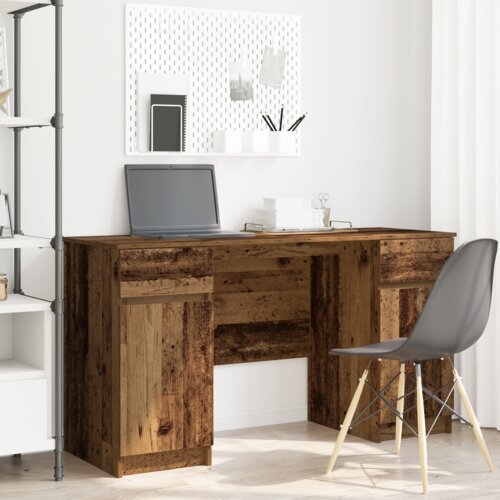 vidaXL pisalna miza stara les 140x49x76 cm inženirski les Cene