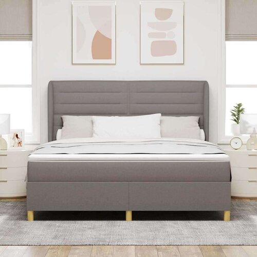  Podna opruga s madracem Tamno siva 90x190 cm Sivo-smeđa tkanina - Sivo-smeđa 180 x 200 cm Dizajn linija Slike