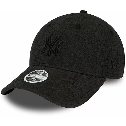 New Era New York Yankees Womens Bubble Stitch Black 9FORTY Adjustable Cap