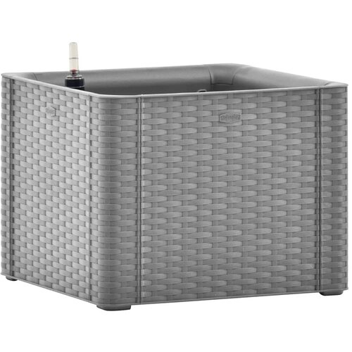 VidaXL Visoka greda z zalivalnim sistemom siva 43x43x33 cm, (20759143) Slike